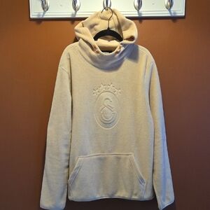 Galatasaray Beige Embossed Logo Hoodie – Men’s Size M – NWOT